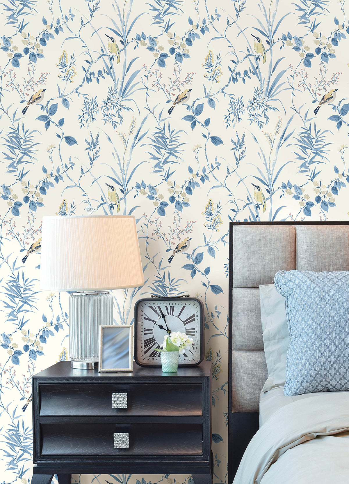 Blue Songbird Peel and Stick Wallpaper - Brewster Wallcovering