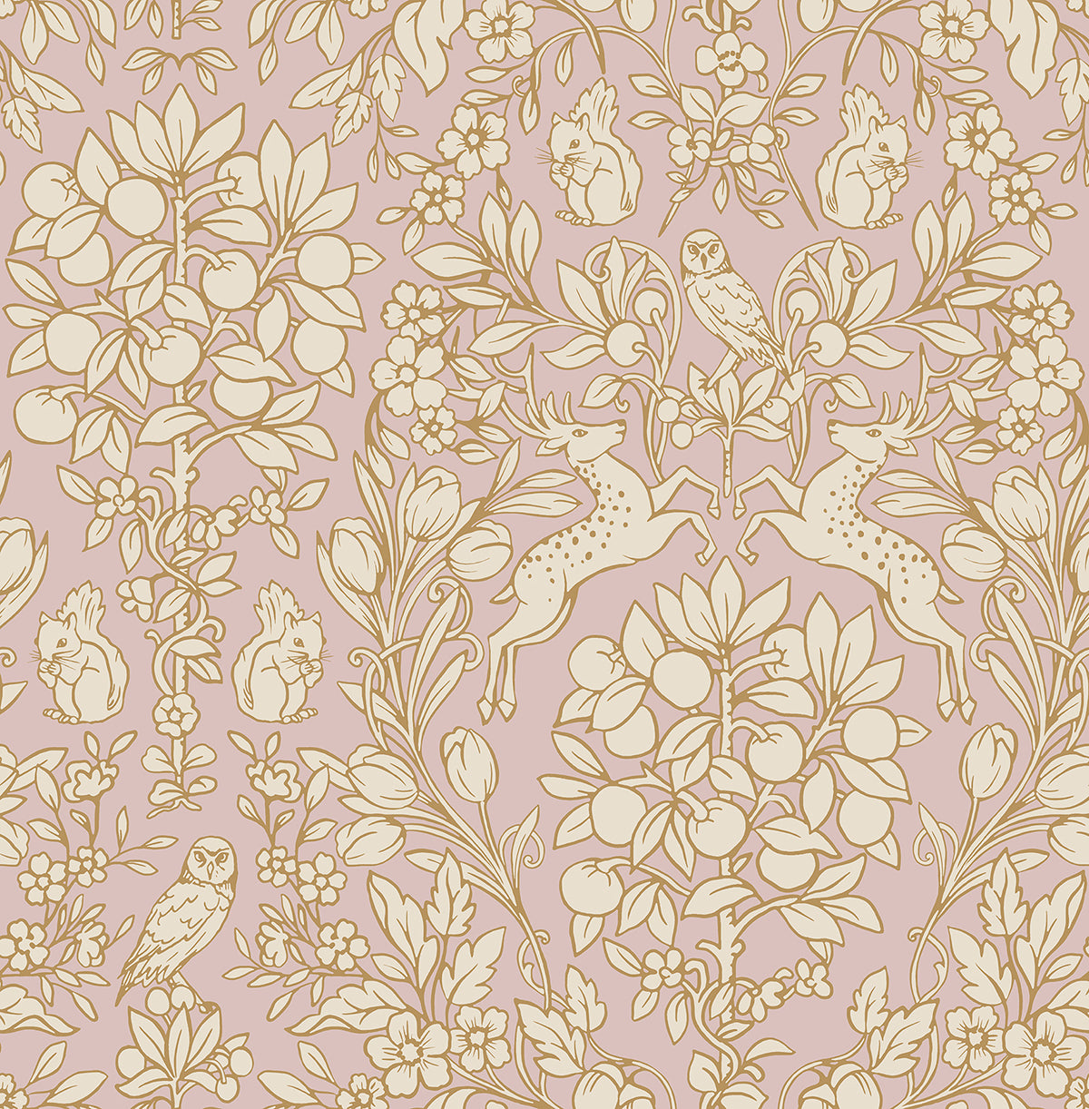 Picture of Blush Enchanted Peel and Stick Wallpaper