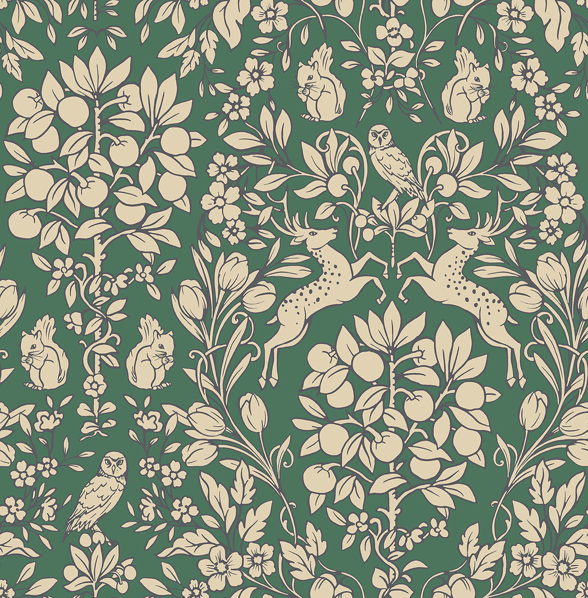 Picture of Emerald Enchanted Peel and Stick Wallpaper