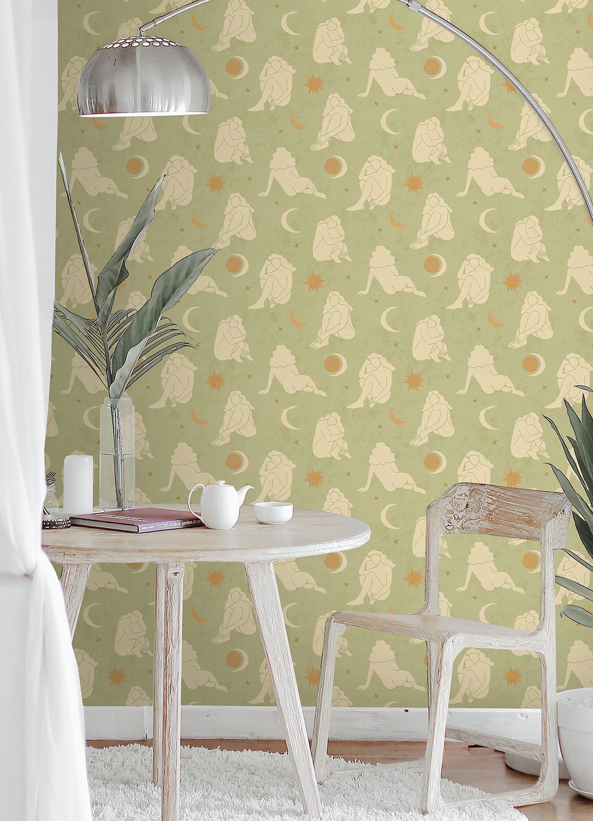 Sage Nudes Novelty Peel and Stick Wallpaper - Brewster Wallcovering