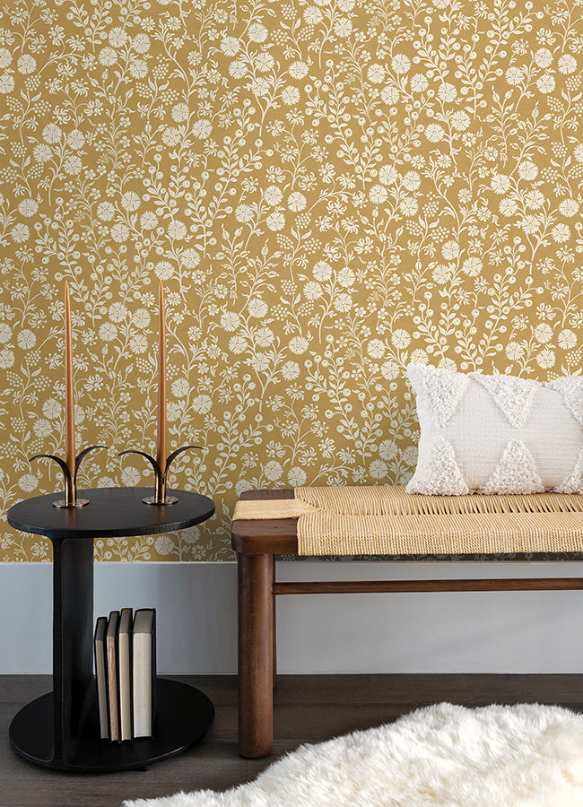 Liana Gold Trail Wallpaper  | Brewster Wallcovering - The WorkRm