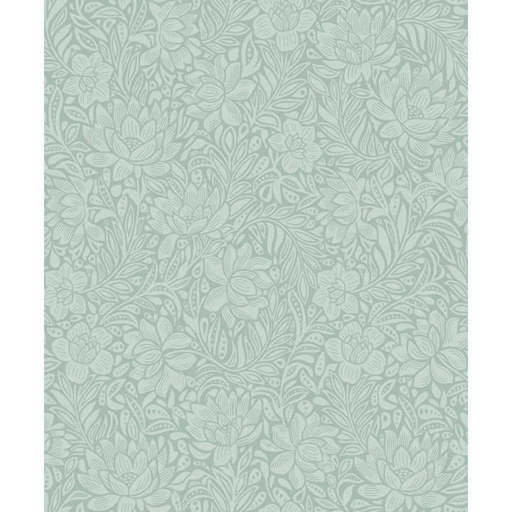 Picture of Zahara Seafoam Floral Wallpaper