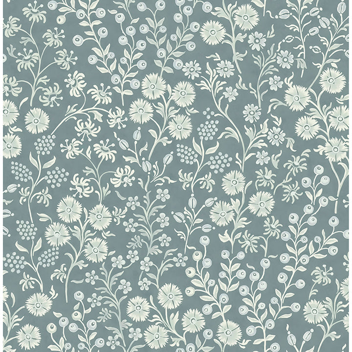 Brewster Wallcovering-Liana Teal Trail Wallpaper