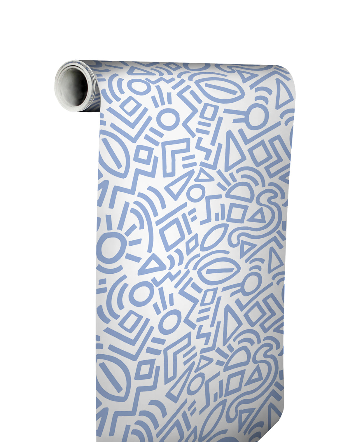 Periwinkle Doodle Abstract Peel and Stick Wallpaper  | Brewster Wallcovering - The WorkRm