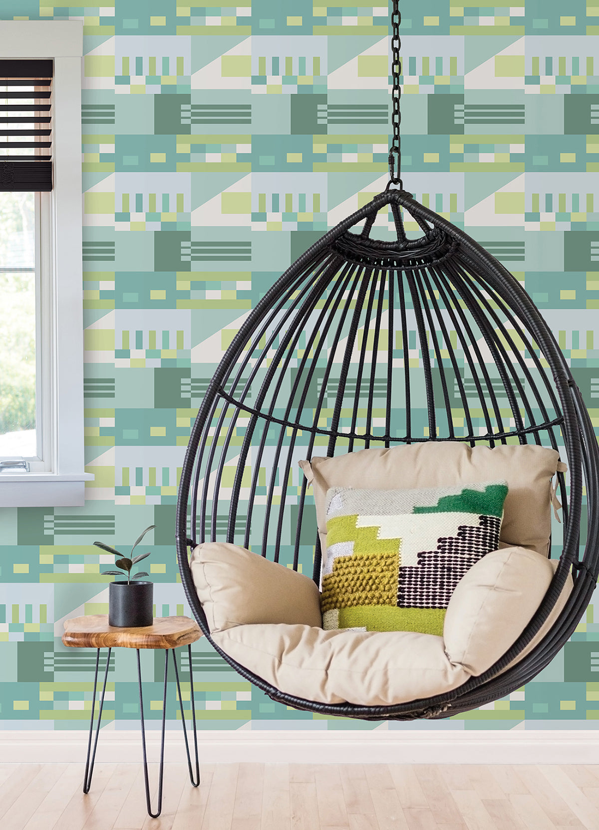 Multi Cool Kiki Shapes Peel and Stick Wallpaper - Brewster Wallcovering