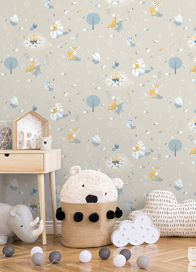 Jesper Beige Campfire Wallpaper  | Brewster Wallcovering - The WorkRm