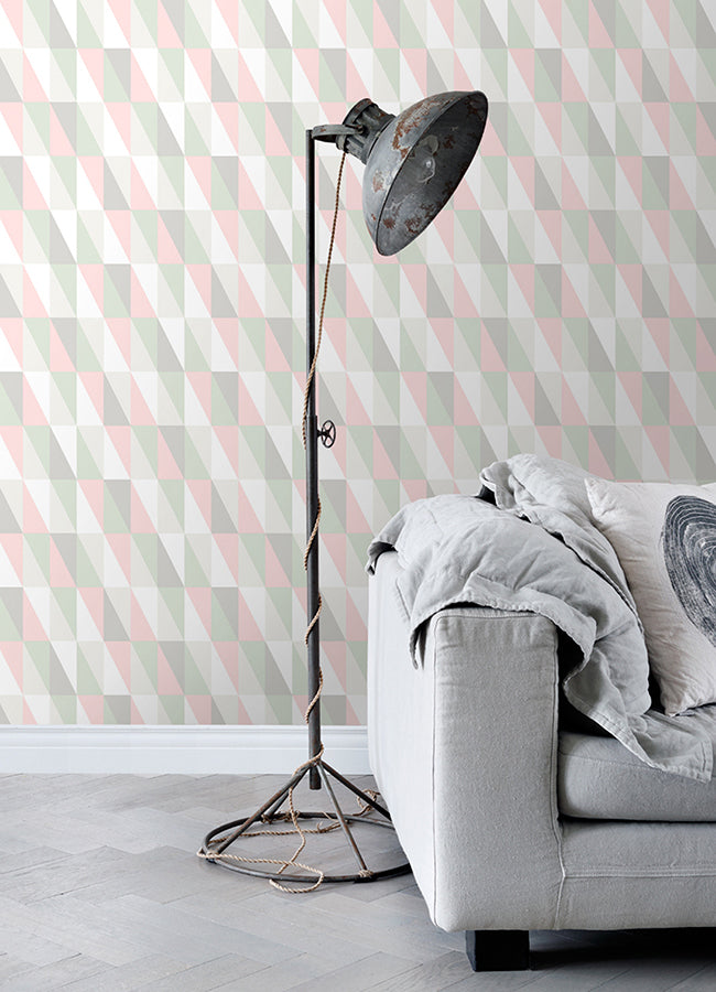 Inez Pastel Geometric Wallpaper  | Brewster Wallcovering - The WorkRm