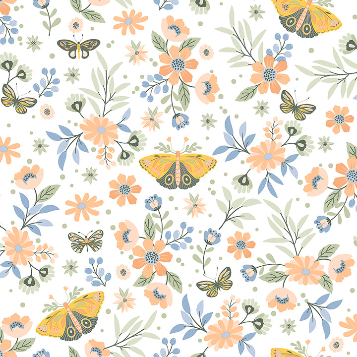 Picture of Zev Coral Butterfly Wallpaper