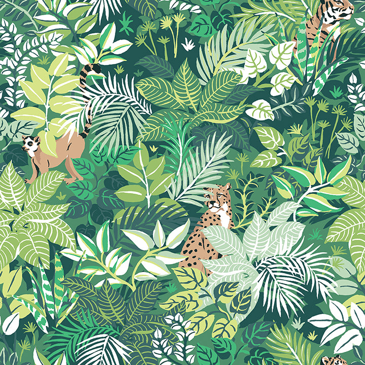 Picture of Sage Tropical Oasis Peel and Stick Wallpaper