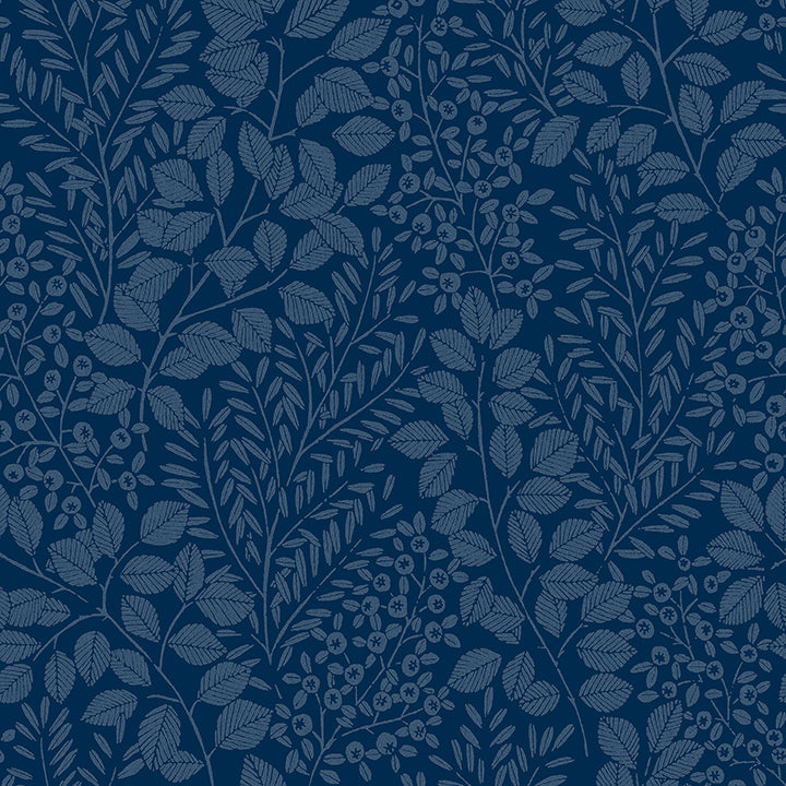 Picture of Elin Blue Berry Botanical Wallpaper