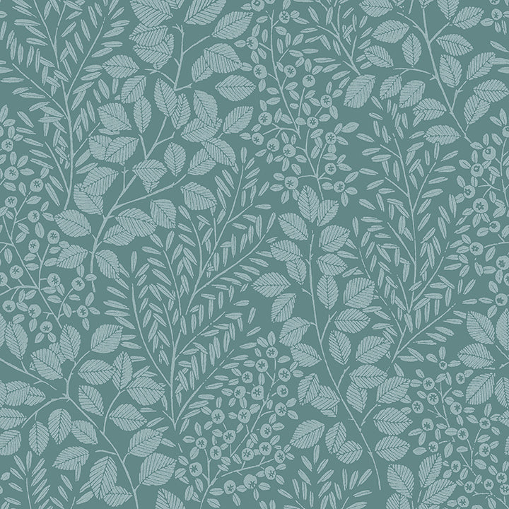 Picture of Elin Sky Blue Berry Botanical Wallpaper