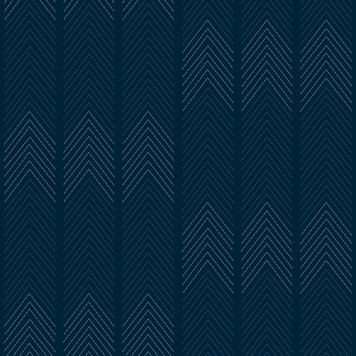 Picture of Nyle Dark Blue Chevron Stripes Wallpaper