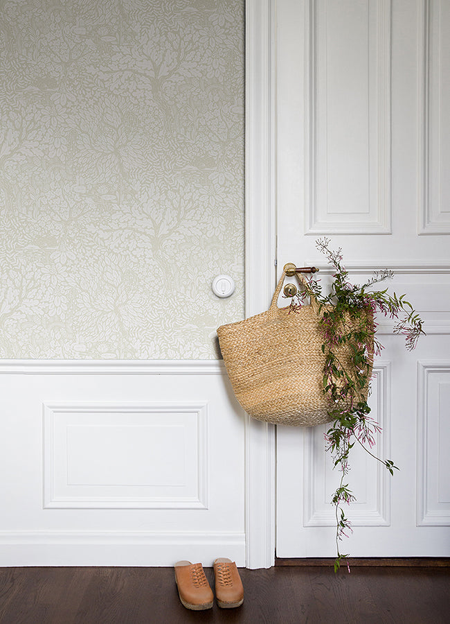 Olle Cream Forest Sanctuary Wallpaper - Brewster Wallcovering