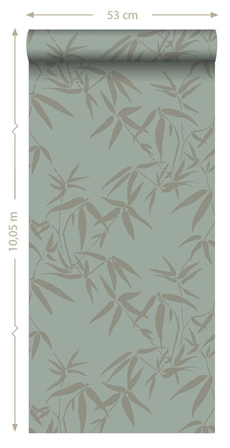 Guadua Green Bamboo Leaves Wallpaper - Brewster Wallcovering