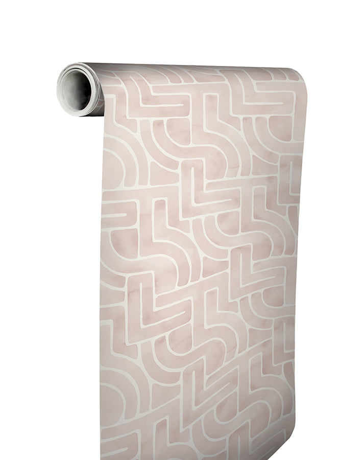 Blush Blythe Peel and Stick Wallpaper  | Brewster Wallcovering - The WorkRm