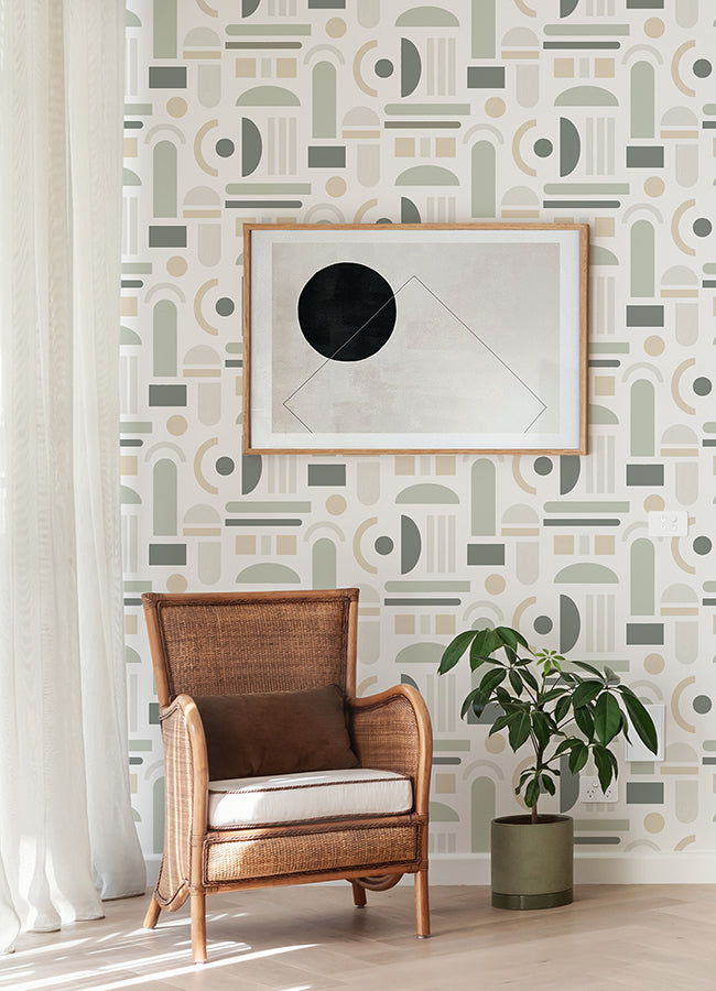 Sage Wiles Peel and Stick Wallpaper  | Brewster Wallcovering
