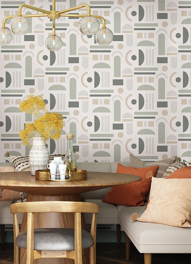 Sage Wiles Peel and Stick Wallpaper - Brewster Wallcovering