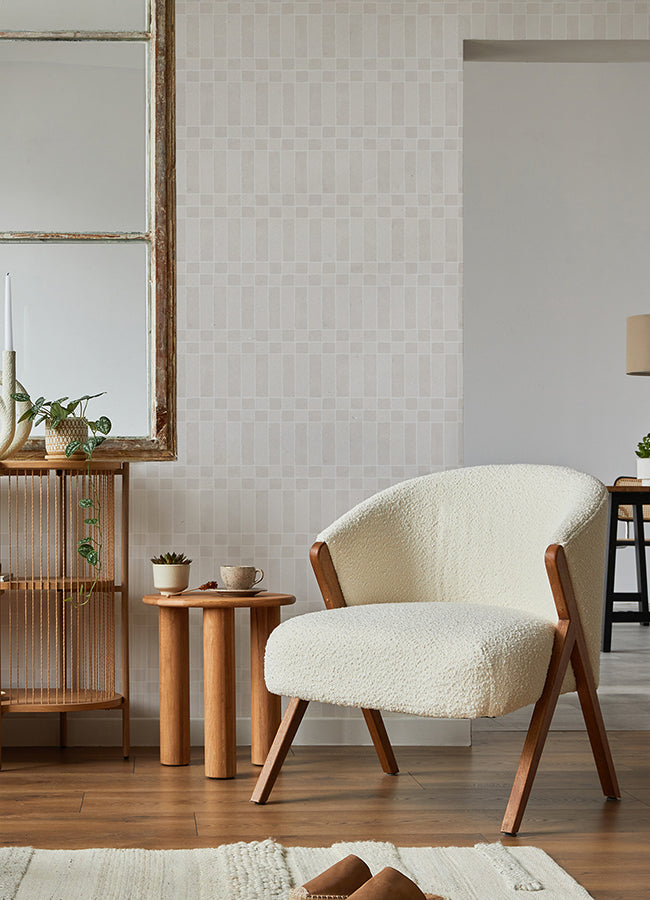 Cream Alix Peel and Stick Wallpaper  | Brewster Wallcovering - The WorkRm