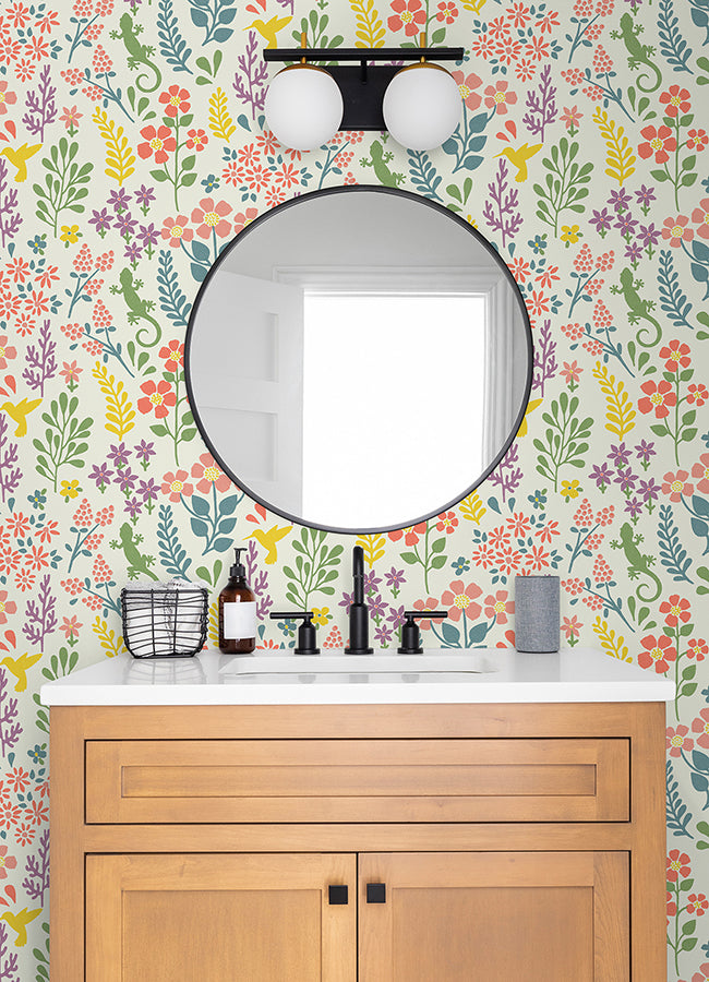 Karina Multicolor Meadow Wallpaper  | Brewster Wallcovering - The WorkRm