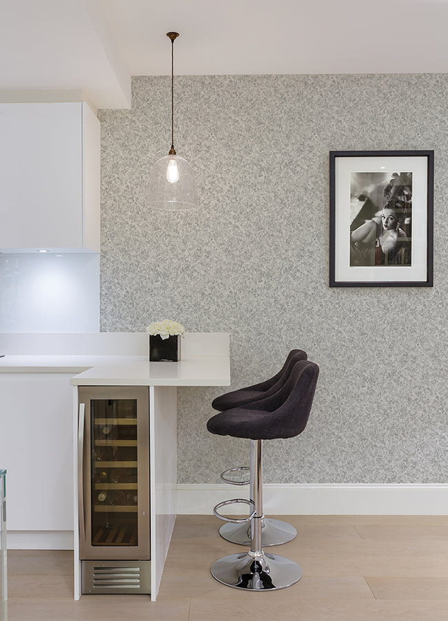 Hepworth Grey Texture Wallpaper - Brewster Wallcovering