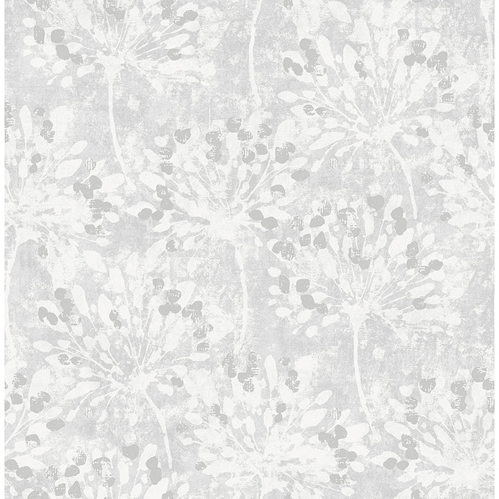 Picture of Dori Light Grey Painterly Floral Wallpaper