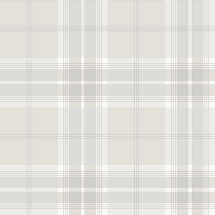 Picture of Sala White Plaid Wallpaper