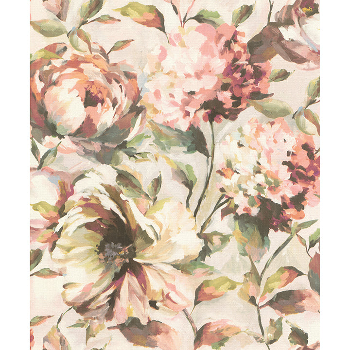 Brewster Wallcovering-Attia Blush Floral Wallpaper