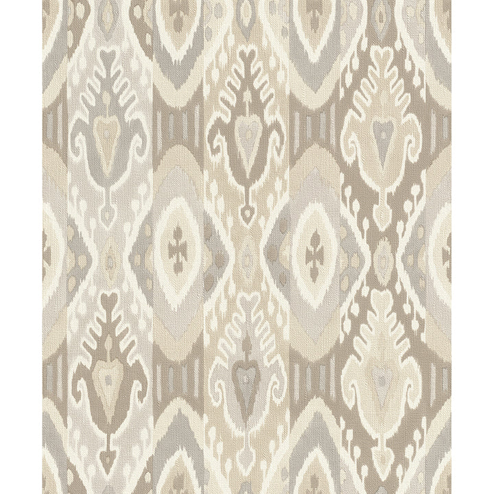 Picture of Villon Light Grey Ikat Wallpaper