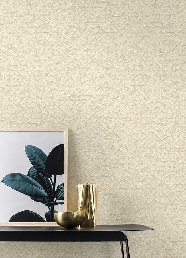 Arbus Cream Geo Wallpaper  | Brewster Wallcovering - The WorkRm