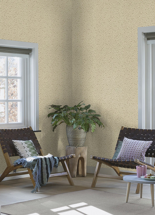 Arbus Beige Geo Wallpaper - Brewster Wallcovering