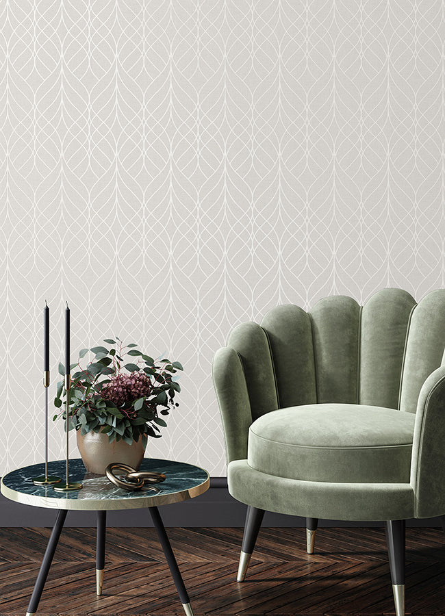 Hartley Mauve Geo Wallpaper  | Brewster Wallcovering - The WorkRm