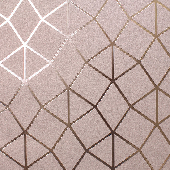 Picture of Stella Blush Geo Trellis Wallpaper