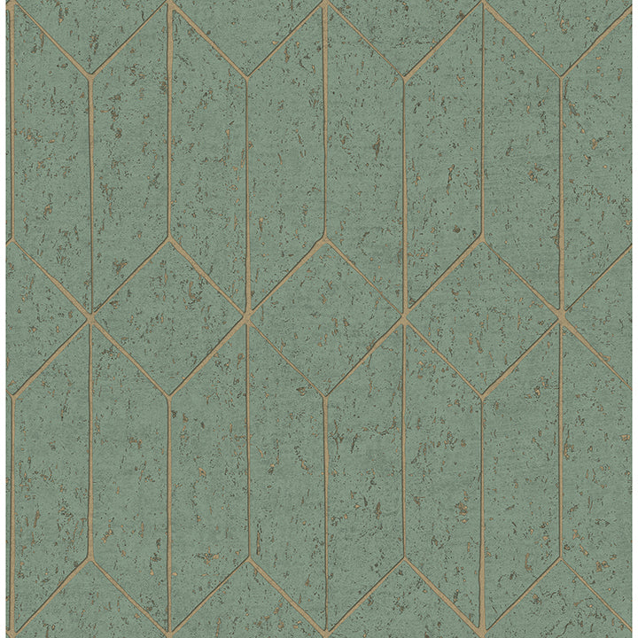 Picture of Hayden Mint Concrete Trellis Wallpaper