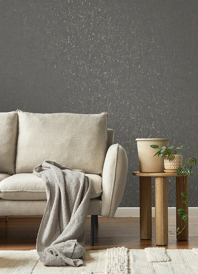 Callie Charcoal Concrete Wallpaper  | Brewster Wallcovering - The WorkRm