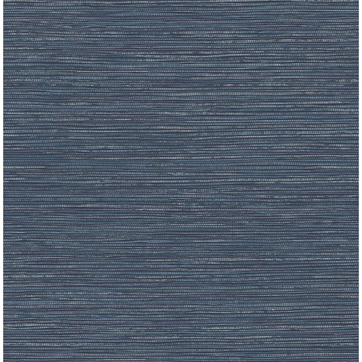 Picture of Alton Indigo Faux Grasscloth Wallpaper