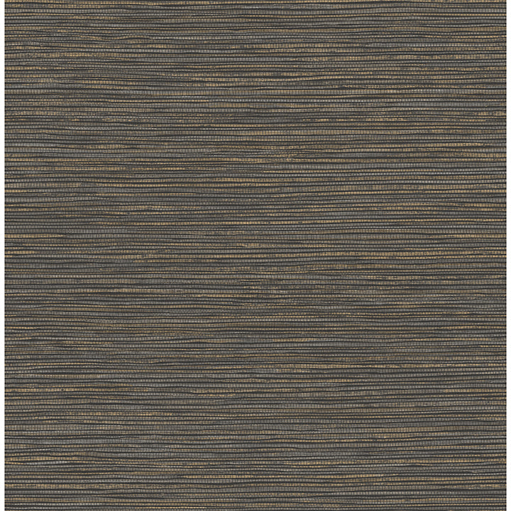 Picture of Alton Black Faux Grasscloth Wallpaper