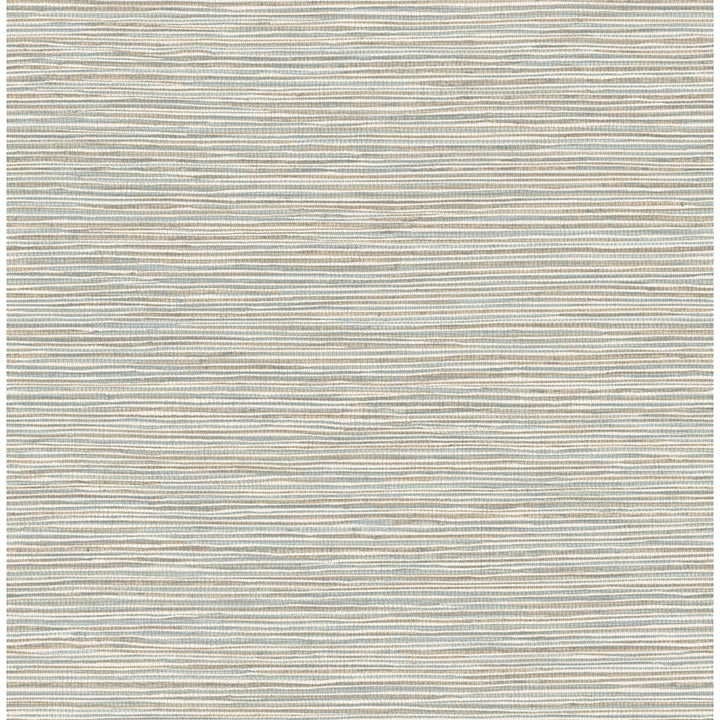 Picture of Alton Light Blue Faux Grasscloth Wallpaper