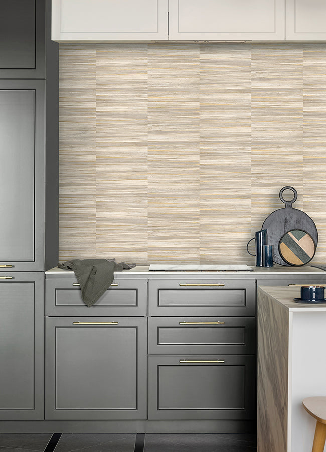 Rowan Wheat Faux Grasscloth Wallpaper  | Brewster Wallcovering - The WorkRm