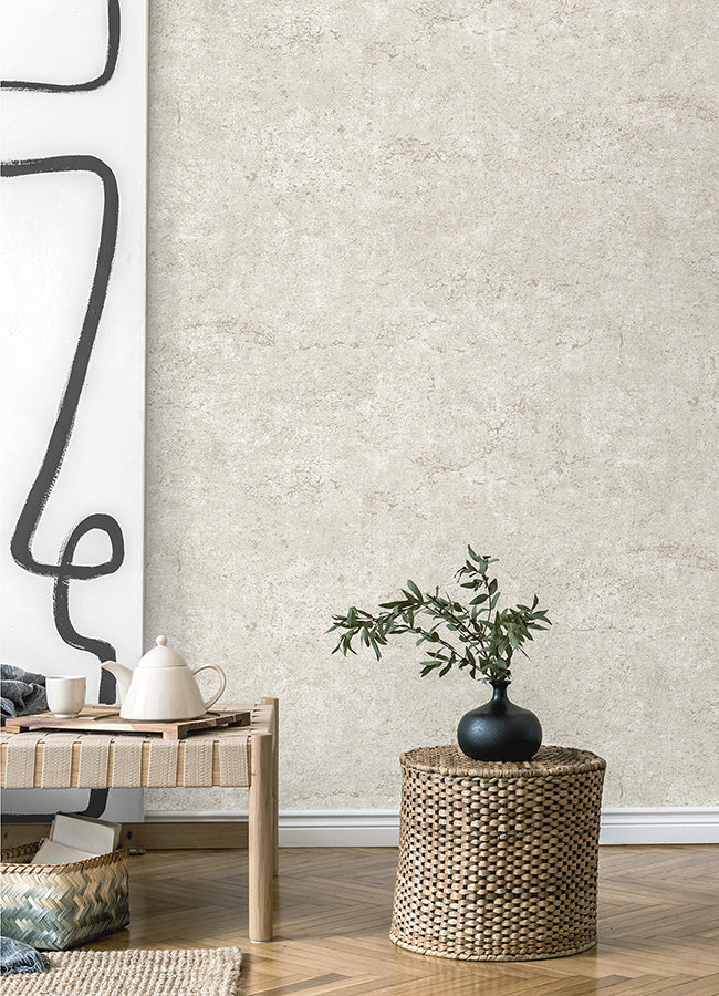 Colt Stone Cement Wallpaper  | Brewster Wallcovering