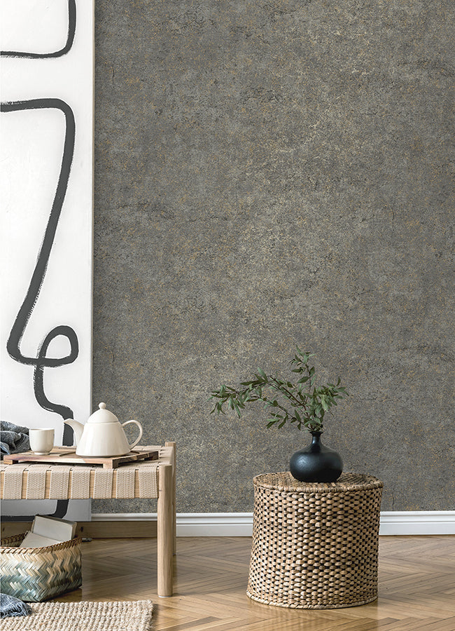 Colt Charcoal Cement Wallpaper  | Brewster Wallcovering - The WorkRm