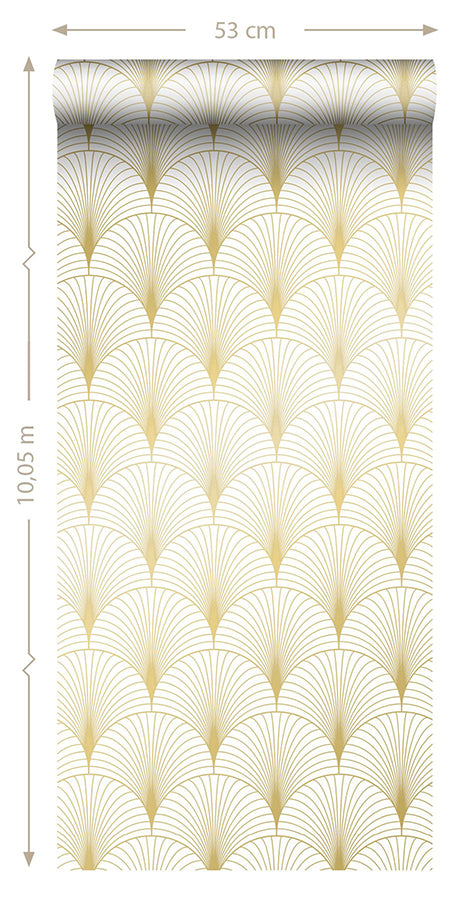 Lempicka White Art Deco Motif Wallpaper  | Brewster Wallcovering - The WorkRm