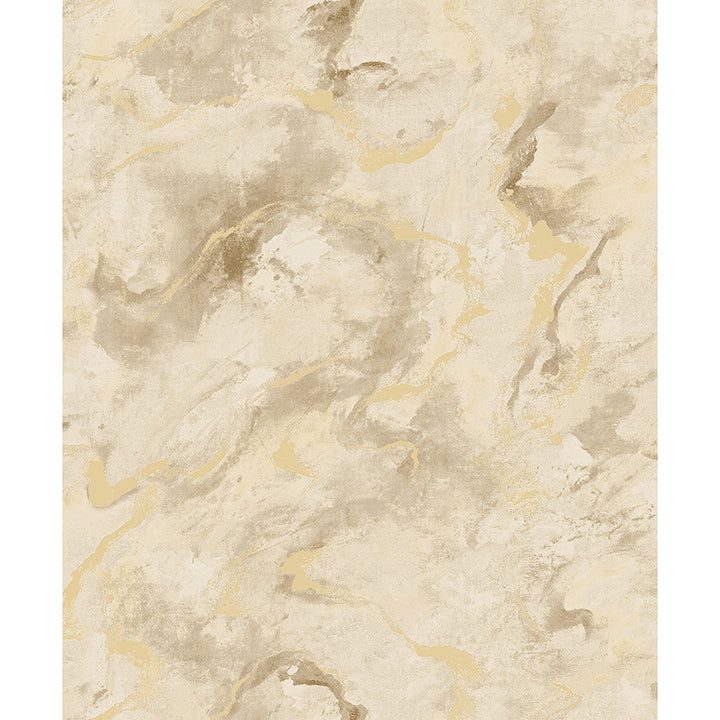 Brewster Wallcovering-Silenus Gold Marbled Wallpaper