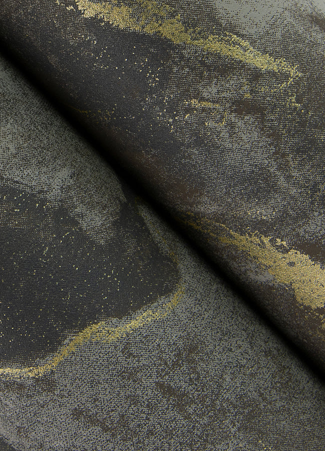 Silenus Charcoal Marbled Wallpaper  | Brewster Wallcovering