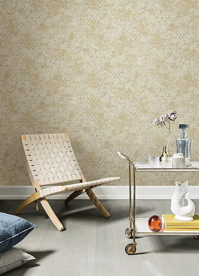 Zilarra Taupe Abstract Snakeskin Wallpaper  | Brewster Wallcovering - The WorkRm