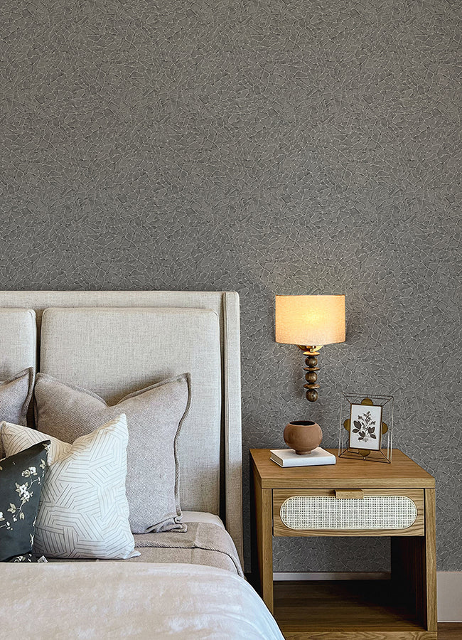 Soma Sterling Metallic Crackling Wallpaper  | Brewster Wallcovering - The WorkRm