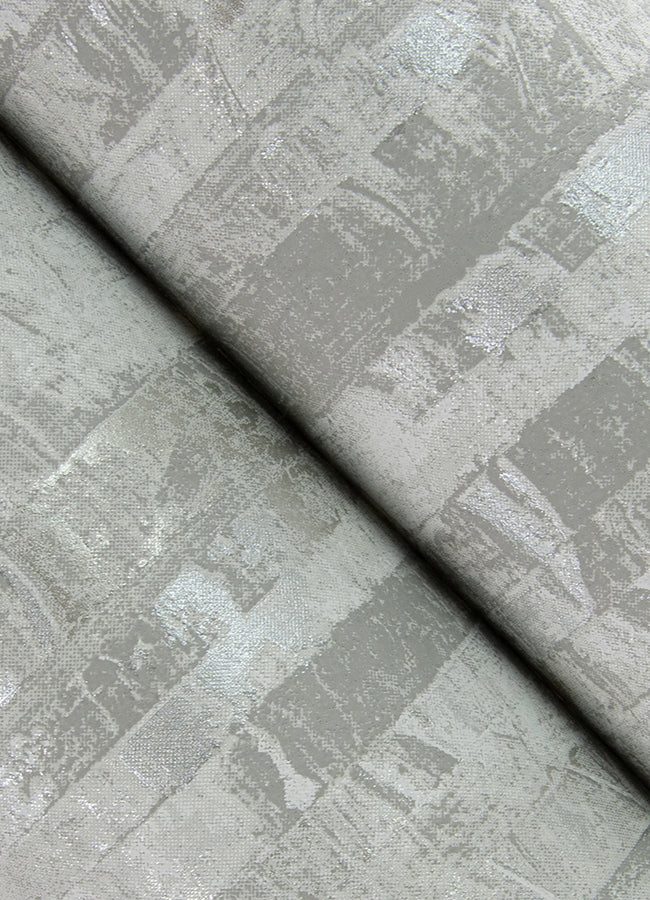 Zinarliya Silver Column Wallpaper  | Brewster Wallcovering - The WorkRm