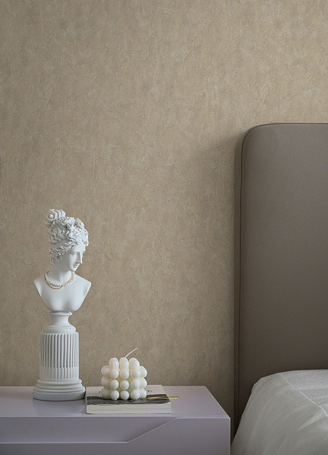 Pliny Off-White Distressed Texture Wallpaper - Brewster Wallcovering