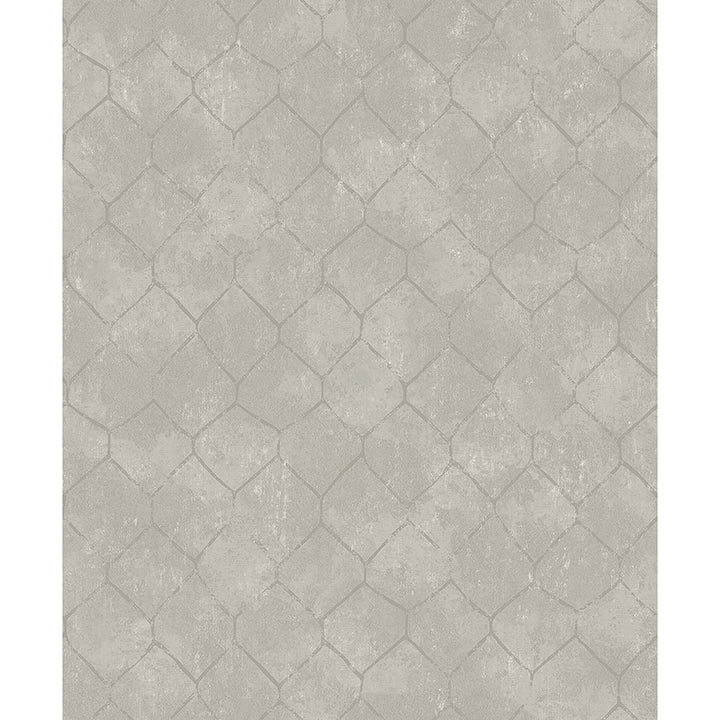 Picture of Rauta Silver Hexagon Tile Wallpaper