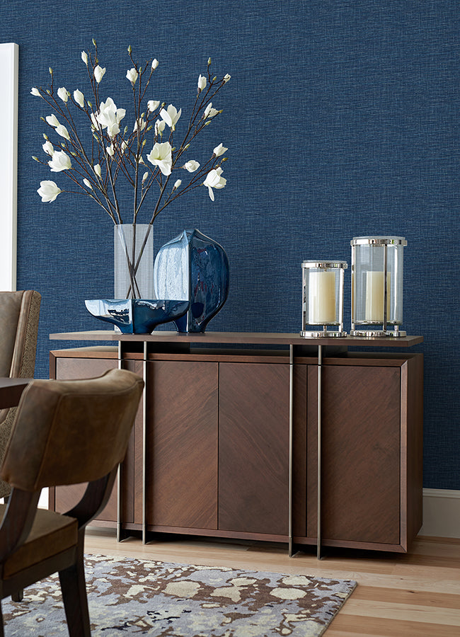 Exhale Dark Blue Texture Wallpaper  | Brewster Wallcovering - The WorkRm