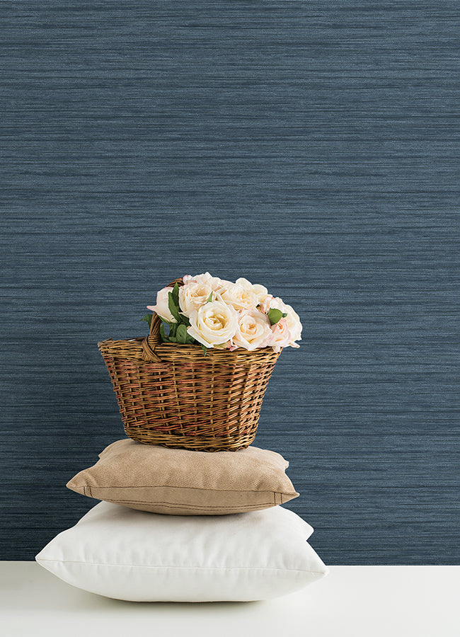 Barnaby Indigo Texture Wallpaper  | Brewster Wallcovering - The WorkRm